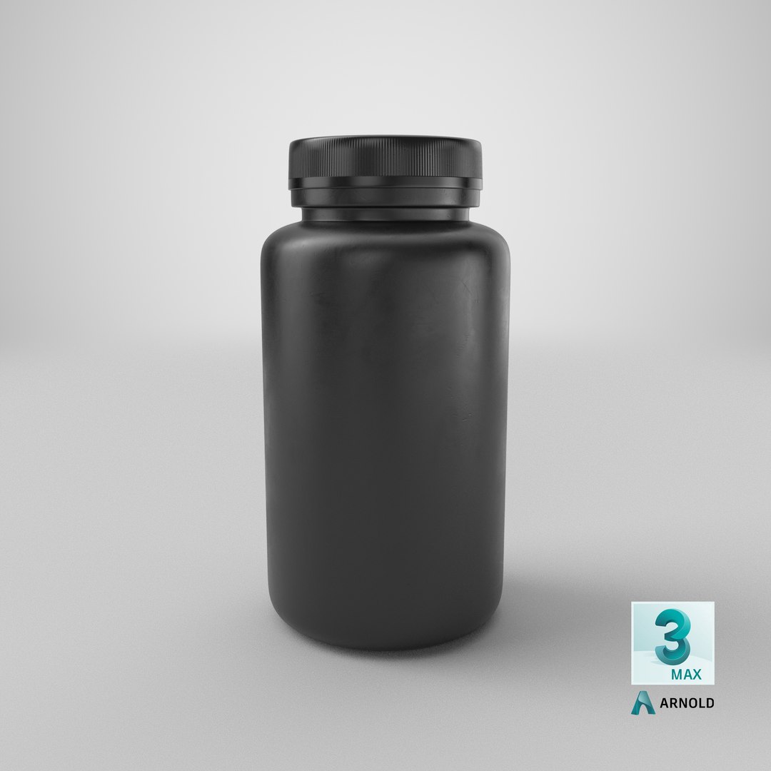 3D Plastic Pill Bottle 2 Black https://p.turbosquid.com/ts-thumb/Rx/A4dclf/Hk/stemcell_max_arnold_render/png/1618054462/1920x1080/fit_q87/ceaf3ba55b1123903a5d7e5eaa89a8c84c3716b5/stemcell_max_arnold_render.jpg