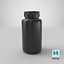 Plastikpillenflasche 2 Schwarz