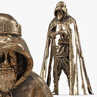 Vintage Golden King Arthur Figurine