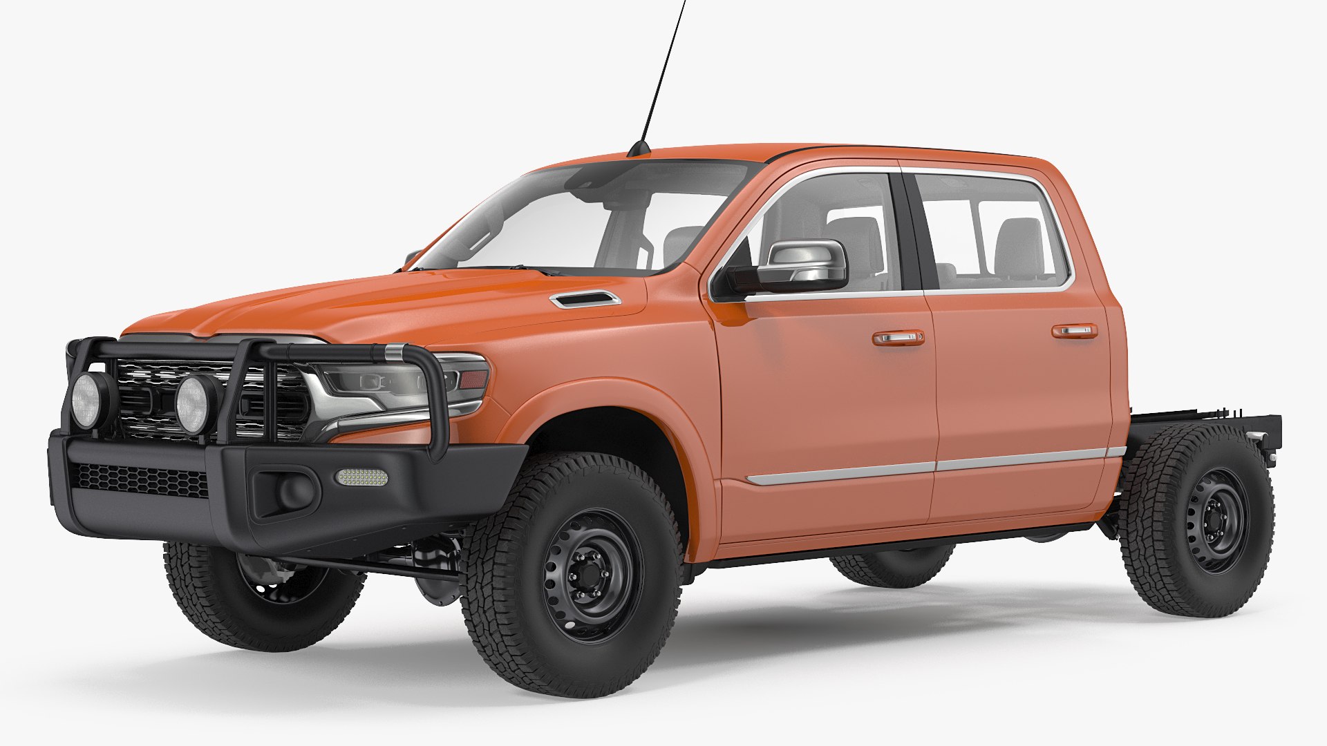 Crew Cab 4x4 Truck No Bed 3D model preview