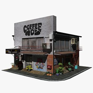 japanese coffee shop 3D model