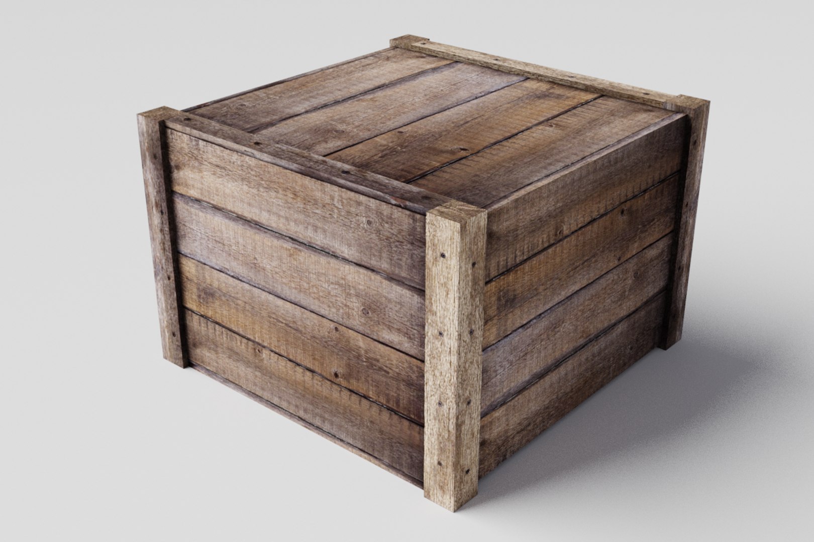 3D Wooden Box Model - TurboSquid 1623899