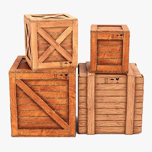 3D wooden crates contains
