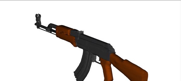 free ak-47 assault rifle 47 3d model