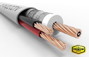 2+1 2x0,22mm CCTV Cable