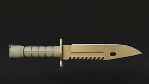 M9 Bayonet In Four Variations LOWPOLY