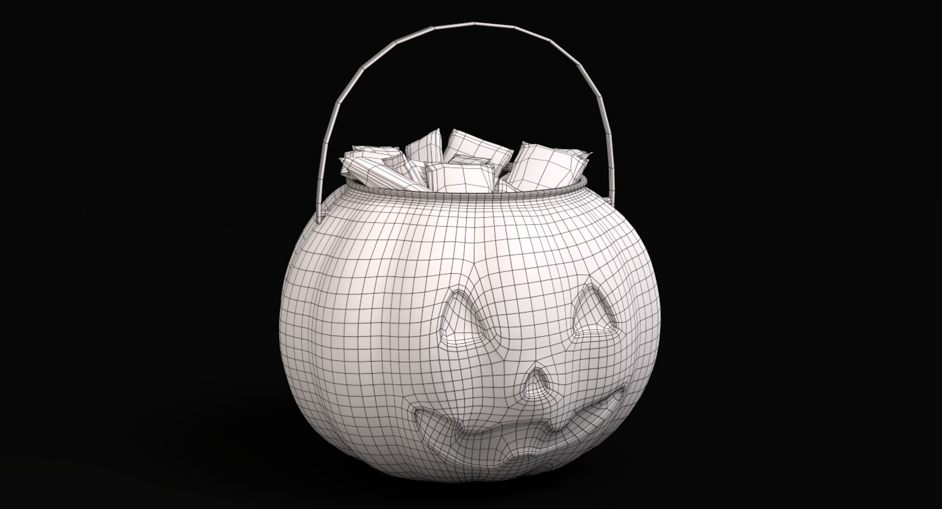 Halloween Candy Bucket 3d Model