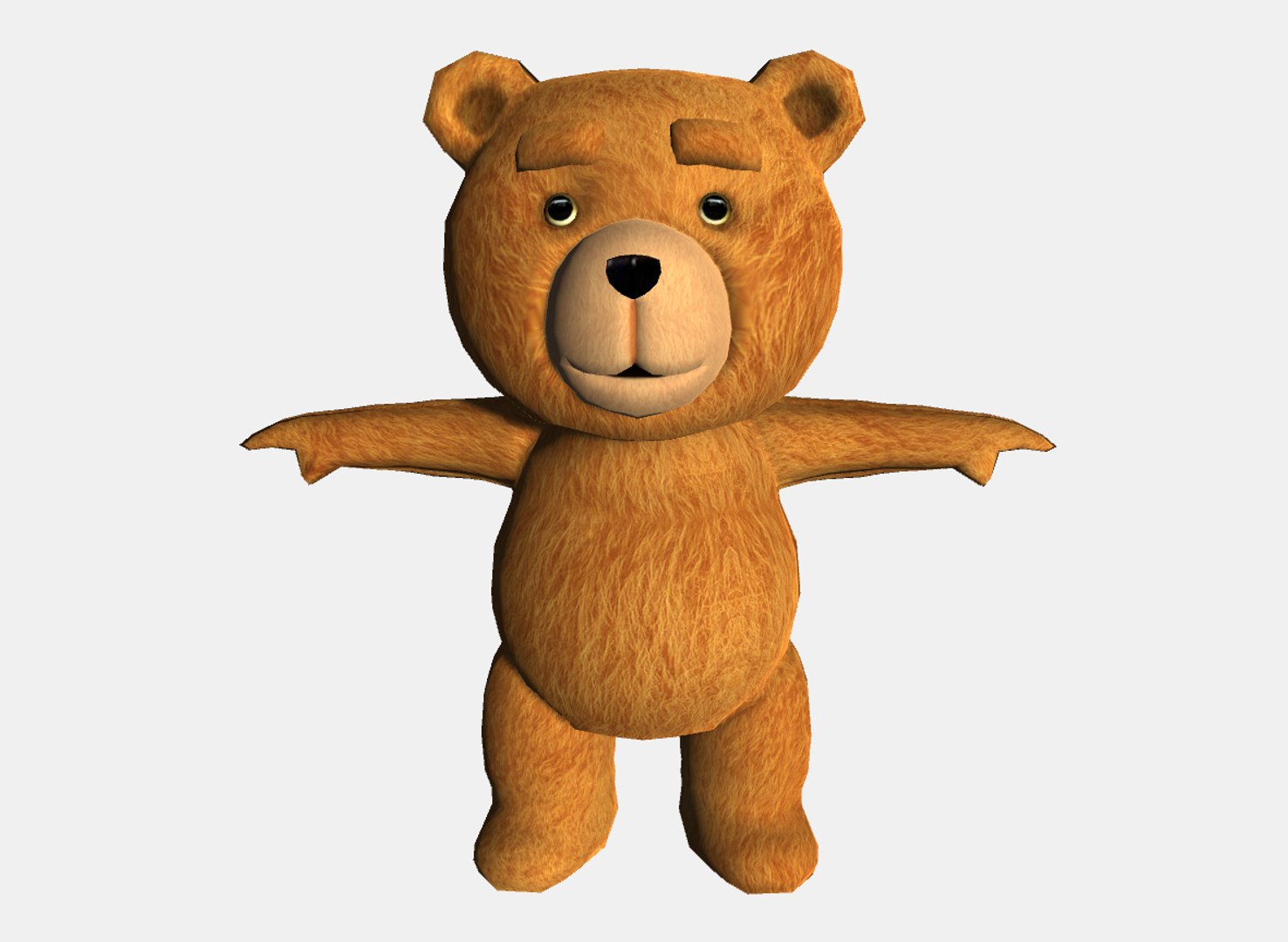 OBJ file BEAR CARTOON BEAR 3d model animated for blender-fbx-unity