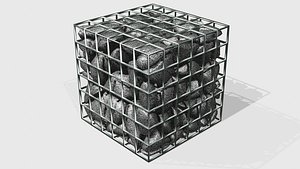 3D Gabion BLEND model