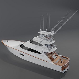 Viking 90 SB 3D Rendering PBR sport-fisherman 3D model
