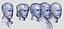 3d character parts human heads model