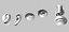3d character parts human heads model
