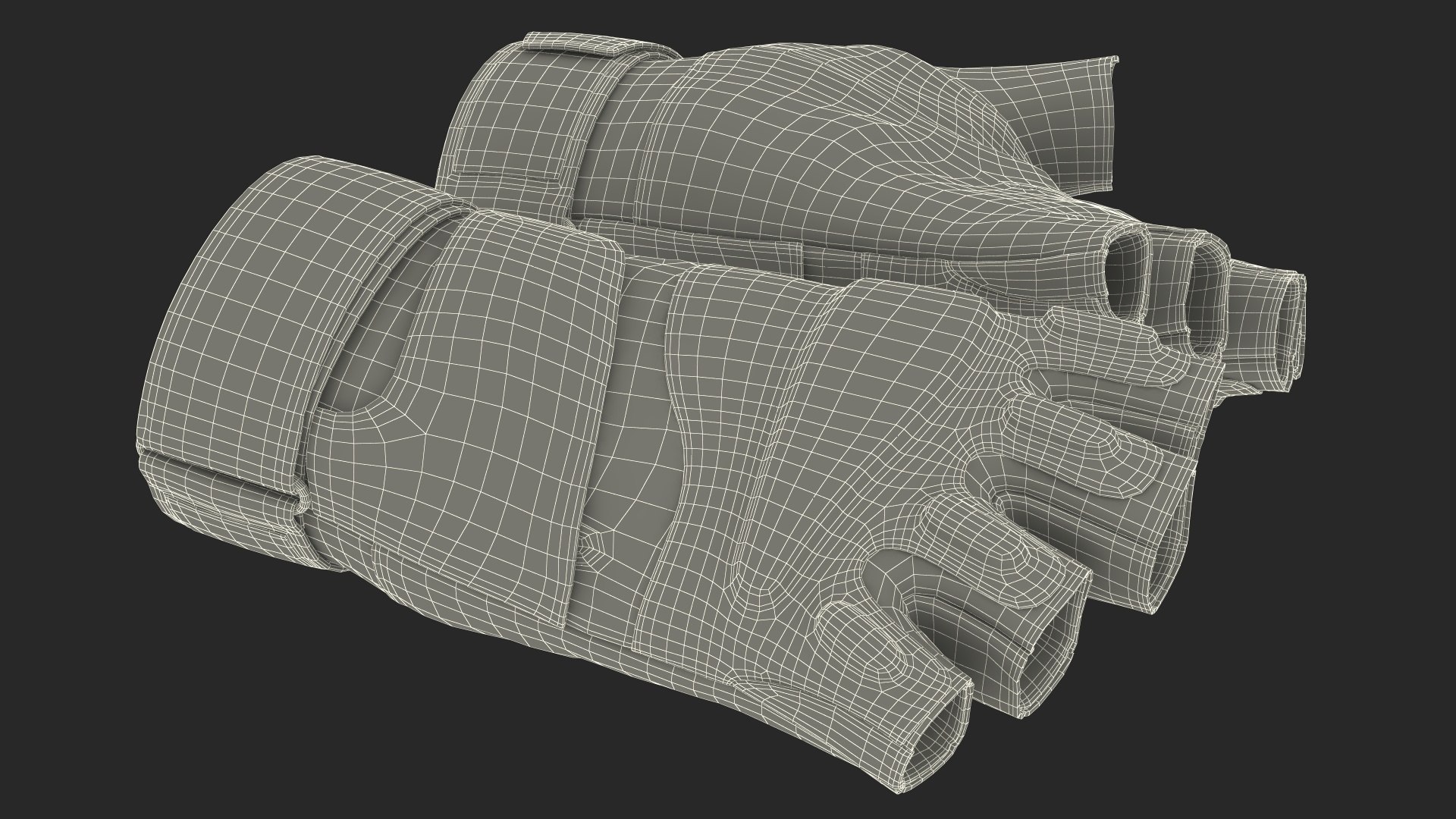 3D Tactical Fingerless Gloves Green - TurboSquid 2206550