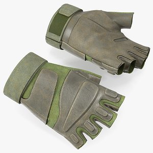 Tactical Fingerless Gloves Green