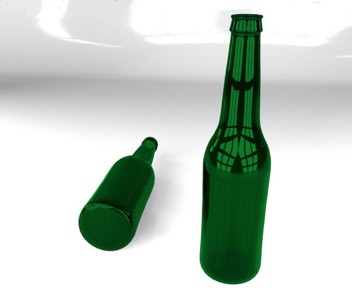 Green Bottle 3d Obj