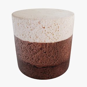 Triple chocolate round cheesecake 2 3D