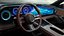 Volante de coche moderno marrón