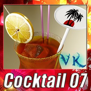 Malibu Cocktail High Detailed