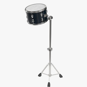 3D Rack tom drum mounted to a stand model