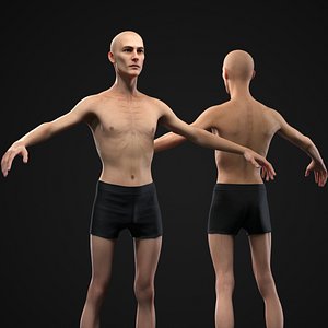 3D Skinny Man model