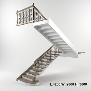 3D interior stairs model