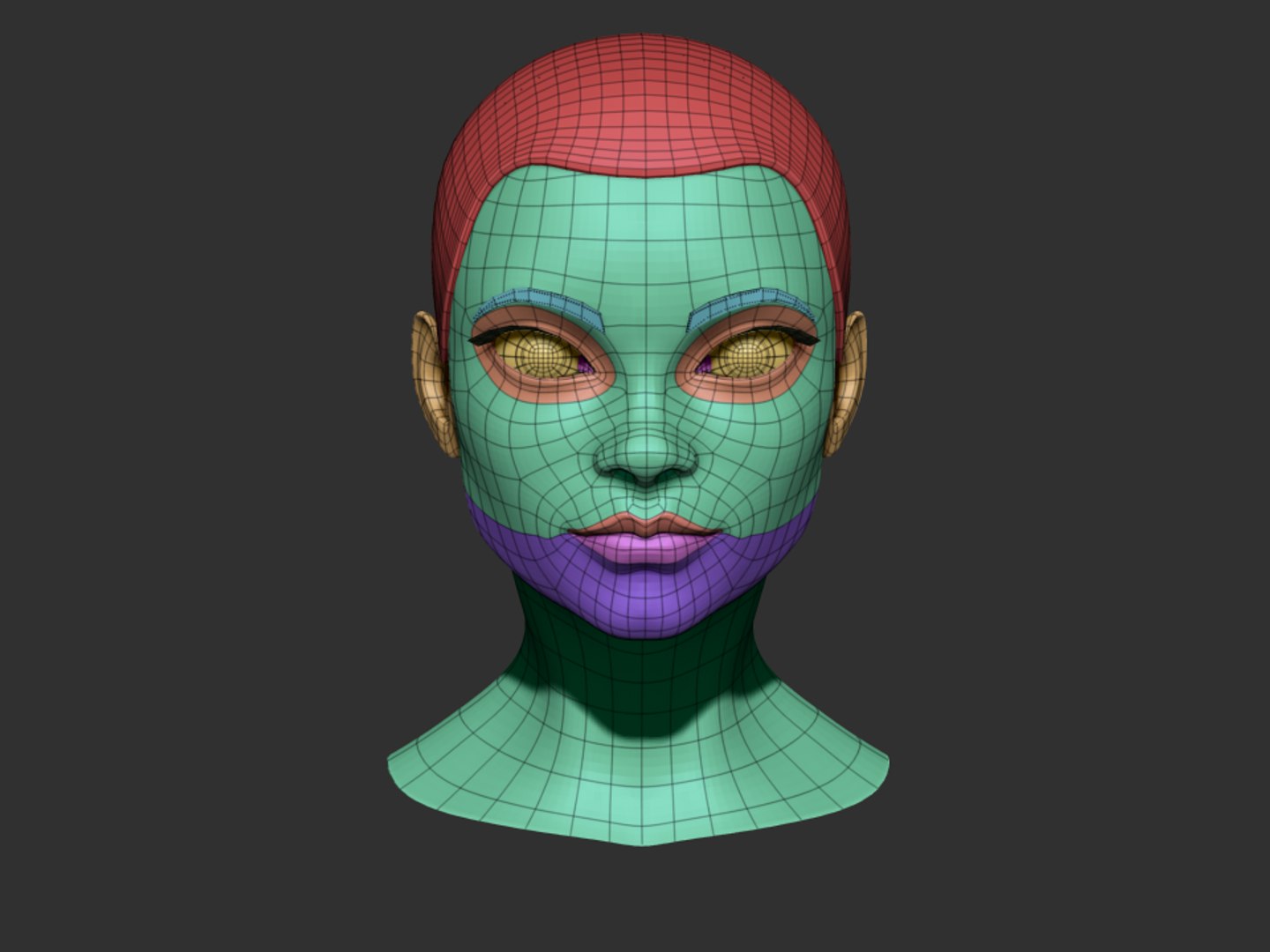 3D Stylized Female Head Nr - TurboSquid 1447449