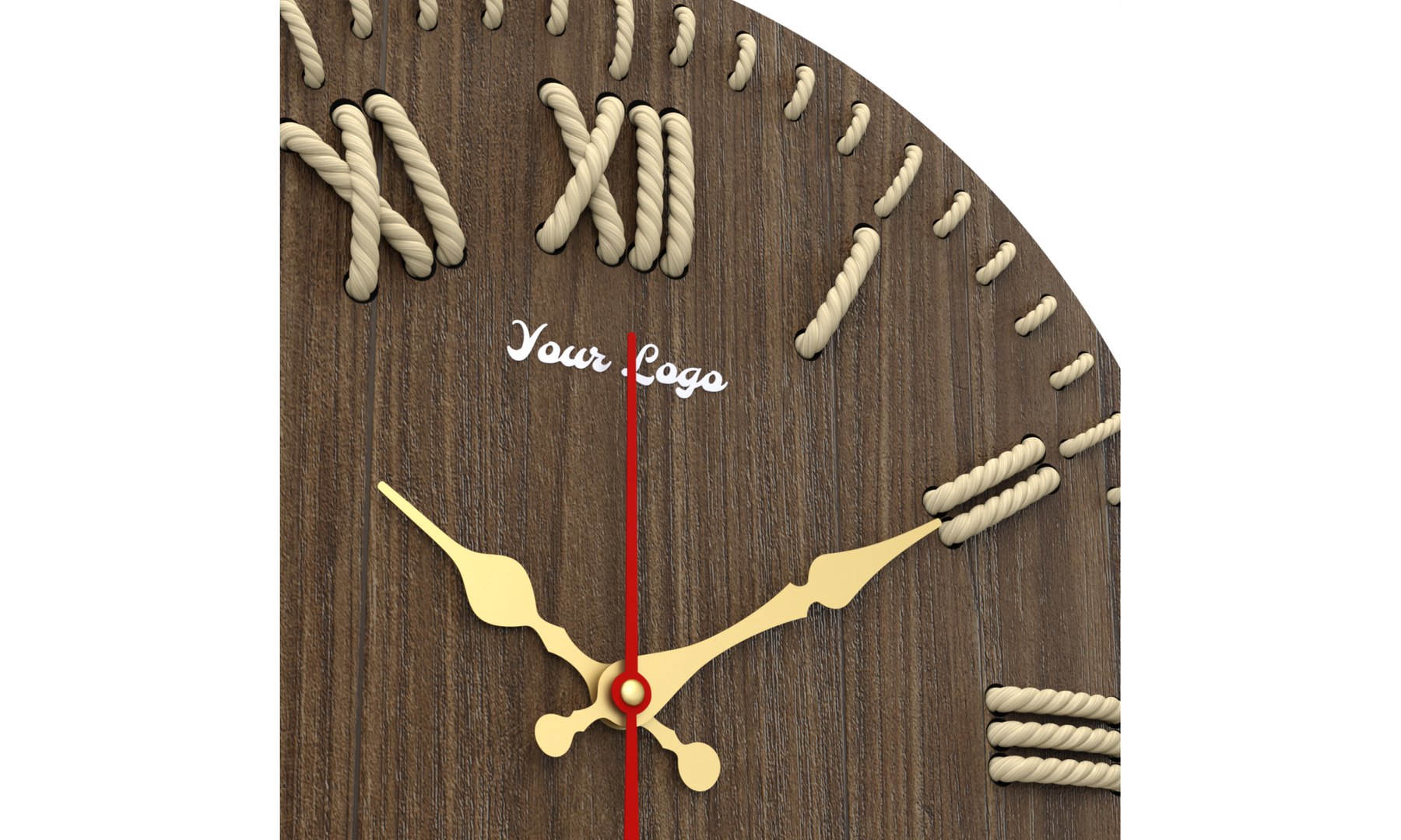 DIY Wall Clock With Rope Numbers 3D Model - TurboSquid 2415335