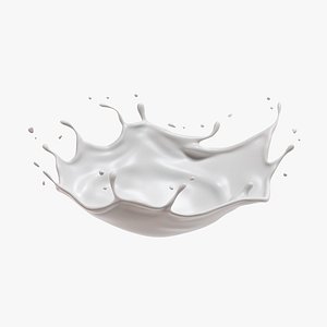Splash Milk Fluid 03 3D model