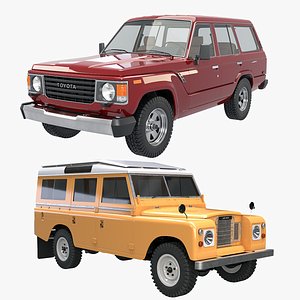 3D Land Cruiser J60 and Land Rover Series III Bundle