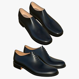 3D Leather Shoes Realistic V20 model