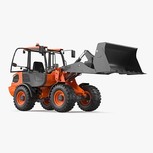 3D Electric Loader with Bucket Rigged model