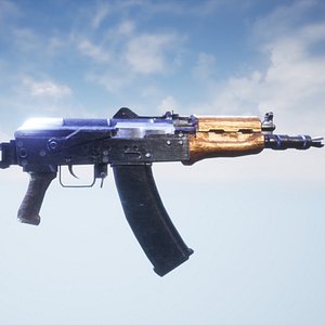 AK-74U Game Ready Weapon 3D model