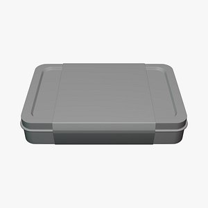 3D Box Tin - Geometry Only No Textures No Materials model