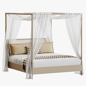 3D Malone canopy bed model