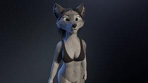 Eva Anthro Wolf 3D model