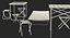 camping table chairs 3D model