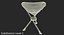 camping table chairs 3D model