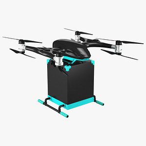 Quadcopter Drone with Delivery Package