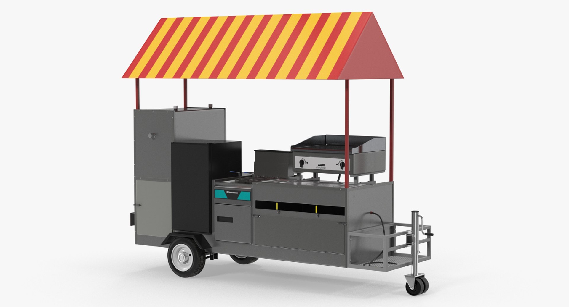 Limo Hot Dog Cart 3D Model 3D model preview