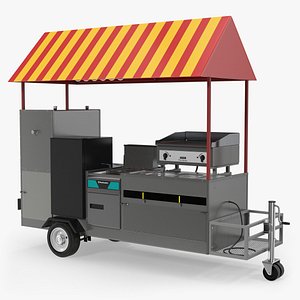 limo hot dog cart 3D