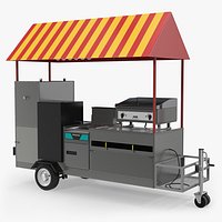 Limo Hot Dog Cart 3D Model