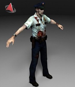 zombie police 3d model