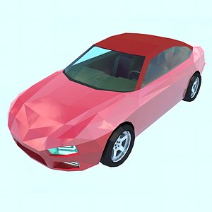 3D Low Poly Vehicle Coupe