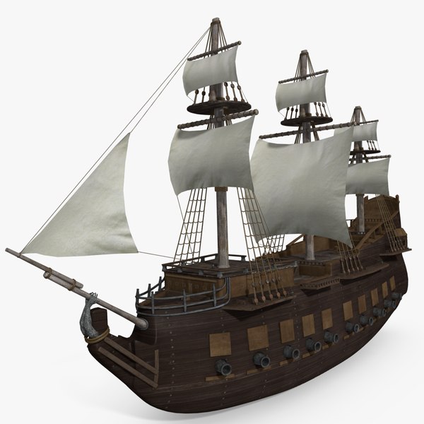 Free Blender PirateShip Models TurboSquid