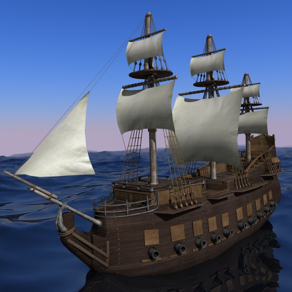 1288PCS DIY Medieval Pirate Ship Model