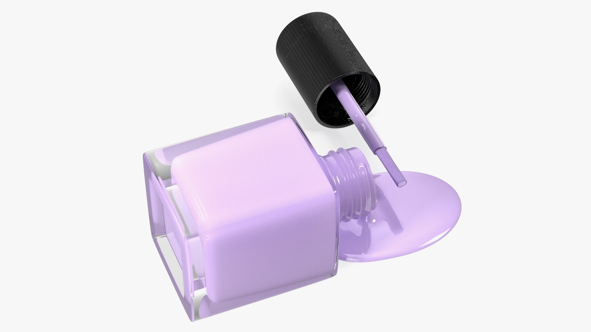 Spilled Fingernail Polish Lilac 3D model preview