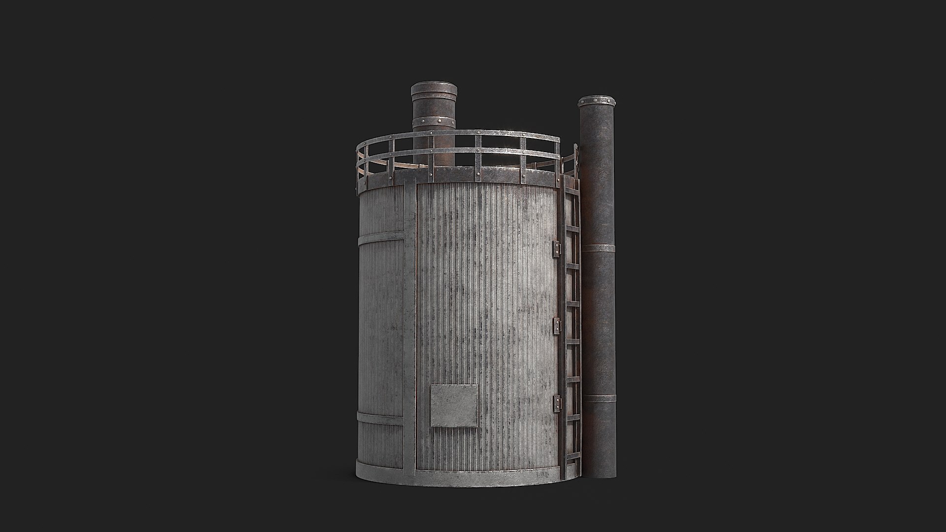 Rusty Industrial Tank V2 3D Model - TurboSquid 2381837