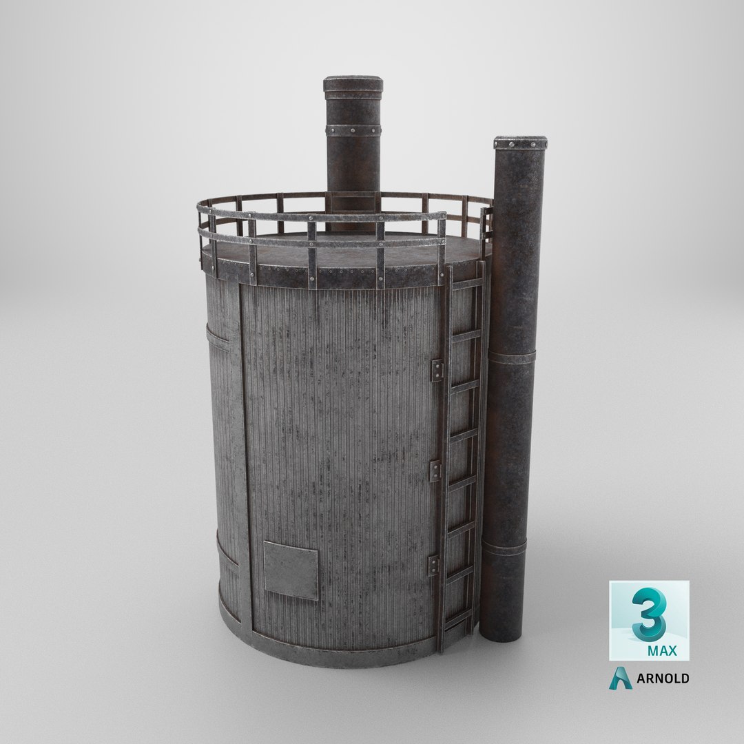 Rusty Industrial Tank V2 3D Model - TurboSquid 2381837