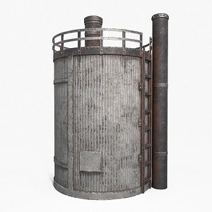 Rusty Industrial Tank v2 3D model