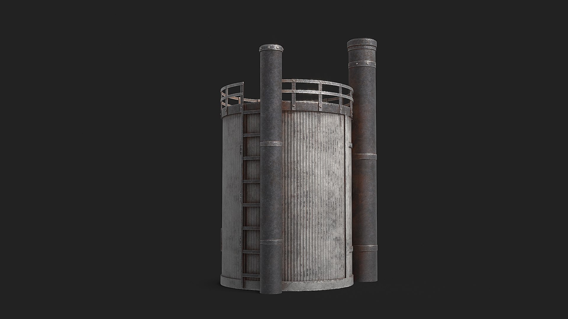 Rusty Industrial Tank V2 3D Model - TurboSquid 2381837